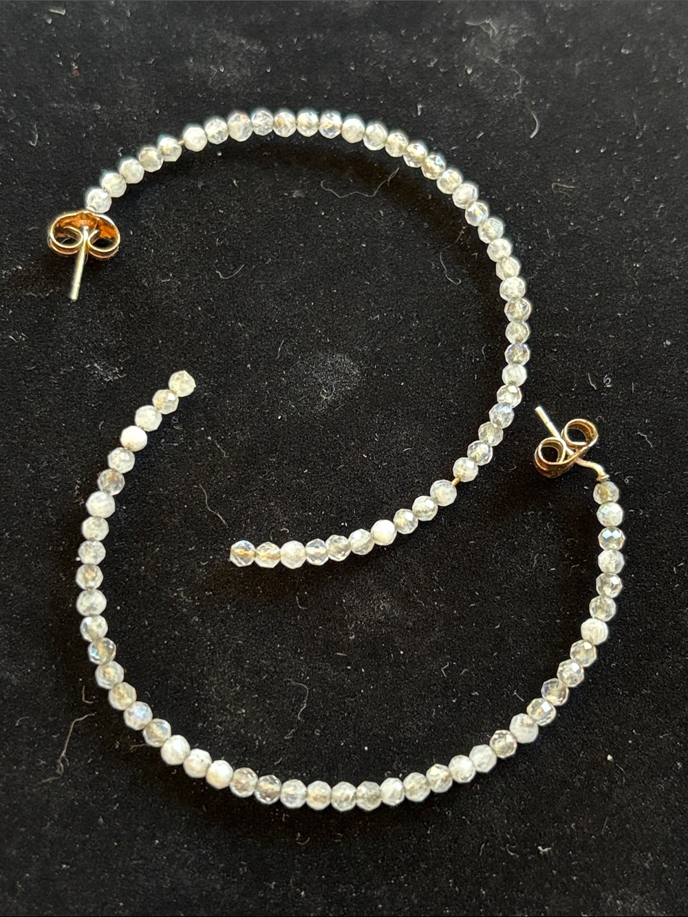 Sparkling Clear Crystal Hoop Earrings